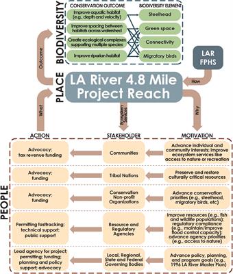 Ecological restoration of the Los Angeles River provides natural and human benefits as part of a virtuous socioecological cycle